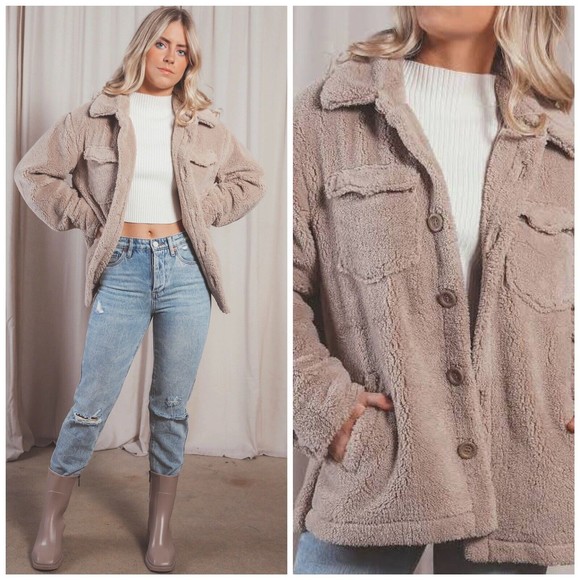 Show Me Your MuMu Jackets & Blazers - Revolve Show Me Your Mumu Whistler Shirt Jacket Size S Teddy Coat